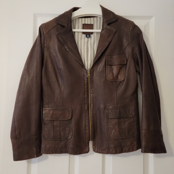 GAP Jackets & Blazers - Gap genuine leather jacket